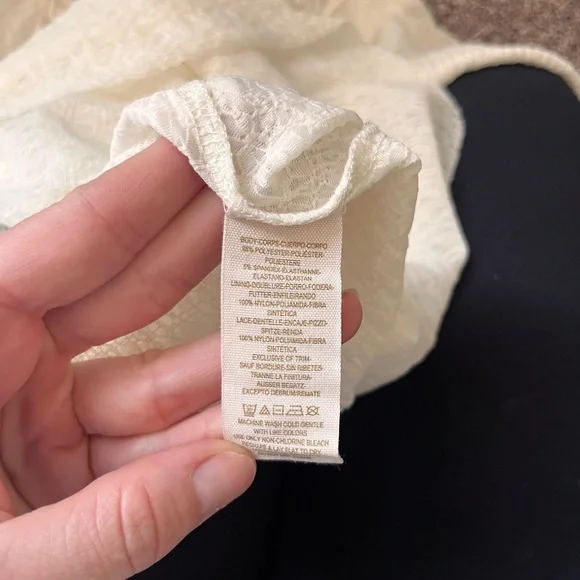 Free People Boho Peplum Lace Long sleeve Top - Picture 12 of 13